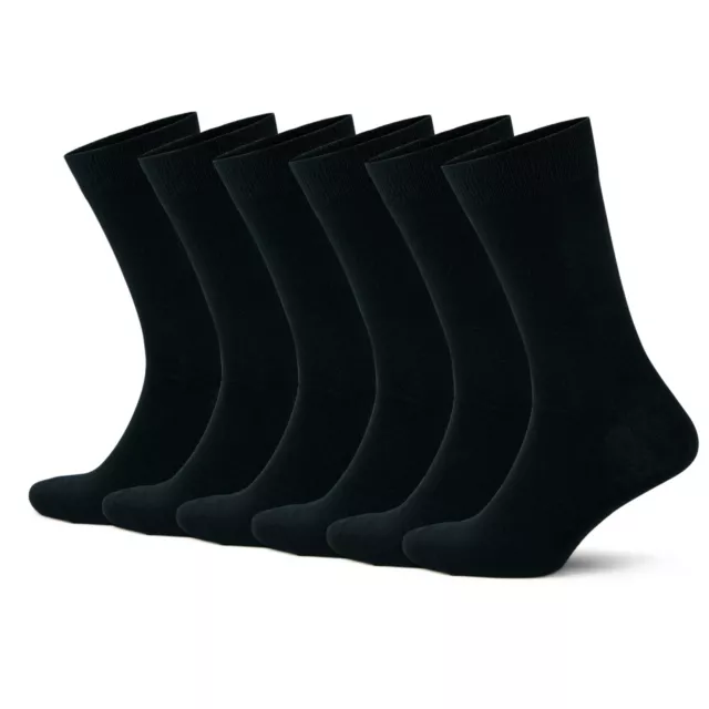 Men's Cotton Socks 6 pairs quality black grey navy cotton socks UK size 6-11 3