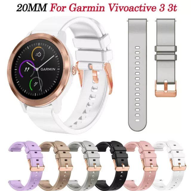 20mm Strap for Garmin Venu 2 Plus Sq Vivoactive 3 3t Hr 645 245 158 Watch Band