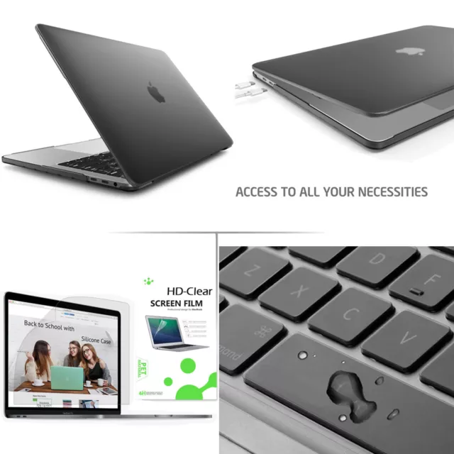 Soft Touch Hard Case Keyboard Cover Screen Protector For Macbook Pro 13 13.3inch