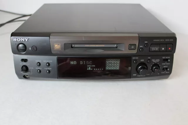 Platine MiniDisc Sony MDS-S38 lecteur & enregistreur / H.S à réparer.