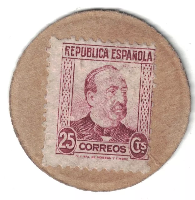 Espagne - Timbre Monnaie - Guerre D'espagne - Pas Courant.