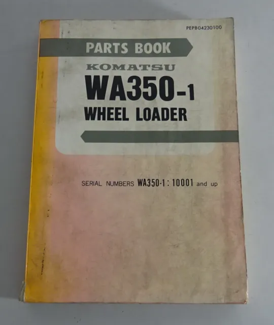 Parts Catalogue/Parts Catalog Komatsu Wheel Loader WA350-1 Stand 06/1984