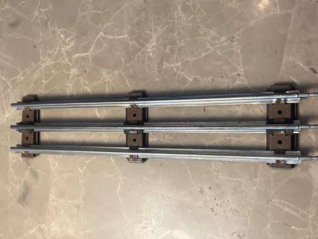 10 Pieces Lionel 027 Gauge 3 Rail 8.75”Straight Track, Brown Ties, Train Track