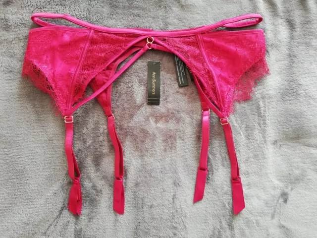 Ann Summers Burgundy And Pink Suspender Belt The Dreamer Size Medium Bnwt