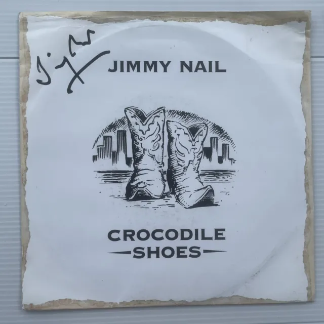 Signed Jimmy Nail Crocodile Shoes 7” Single Auf Wiedersehen Pet Spender Rare