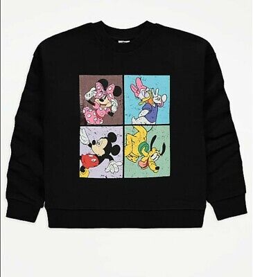 Disney Character Sweatshirt, Mickey Mouse Age 12-13 - Black - Free Delivery