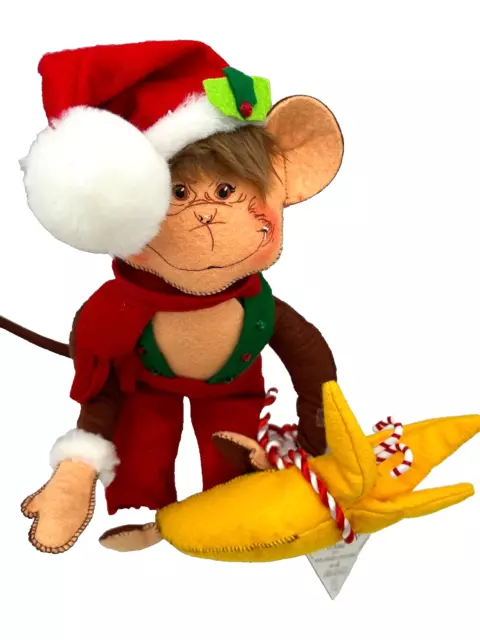 Annalee Christmas Monkey w/ Banana Sack Of Presents Christmas 12" Plush Doll NWT
