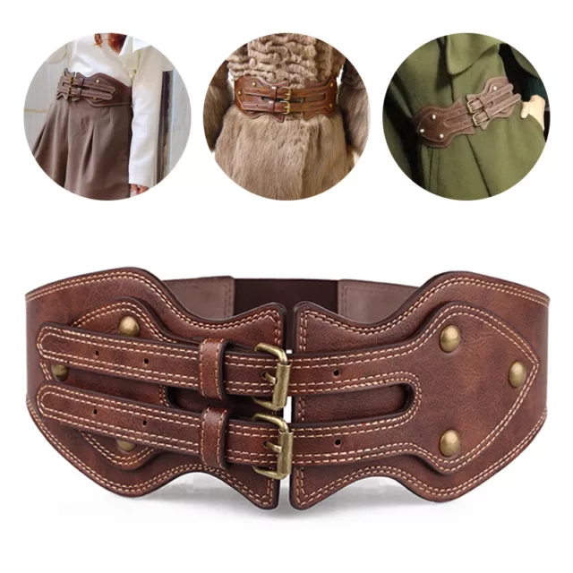 Medieval Wide Waist Belt Knight Pirate Girdle Costume Cosplay Waistband UK