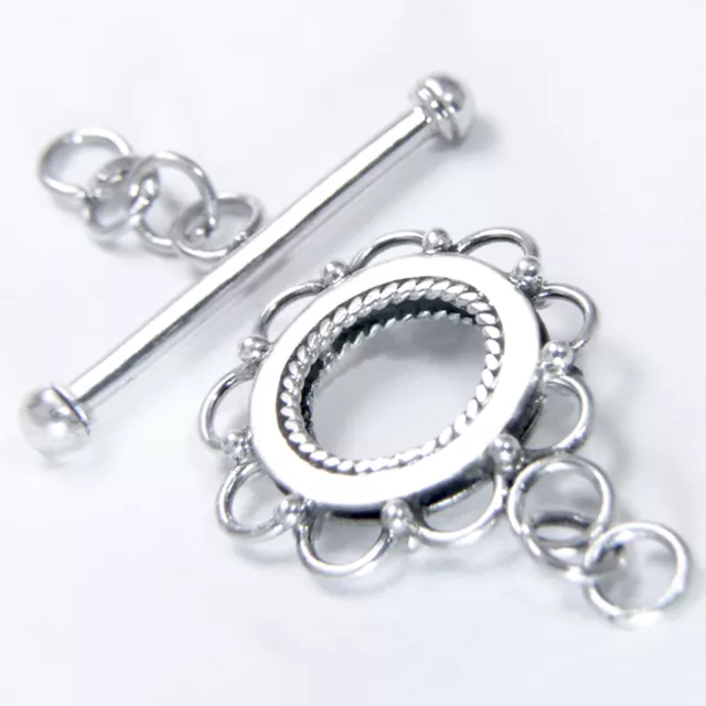 TG25 Toggle 27mm SILBER 925 Verschluss f. Kette u. Armband silver clasp 27mm