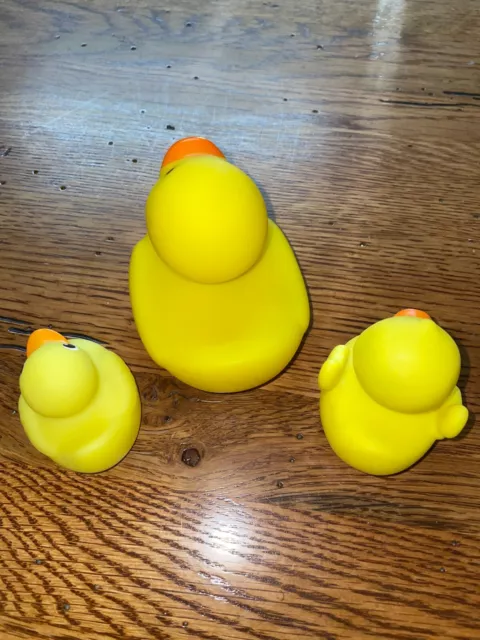 Charity Rubber Ducks in A Row Lot 3 Yellow Baby Donate Gary Sinise Foundation 3