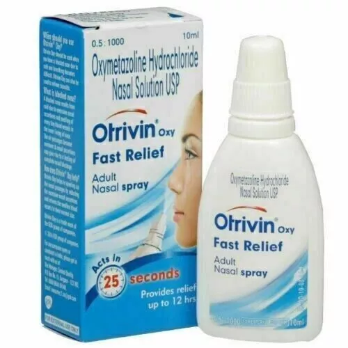 3 x Otrivin Oxy Fast Relief Adult Nasal Spray Drops 10 ml / FREE SHIPPING