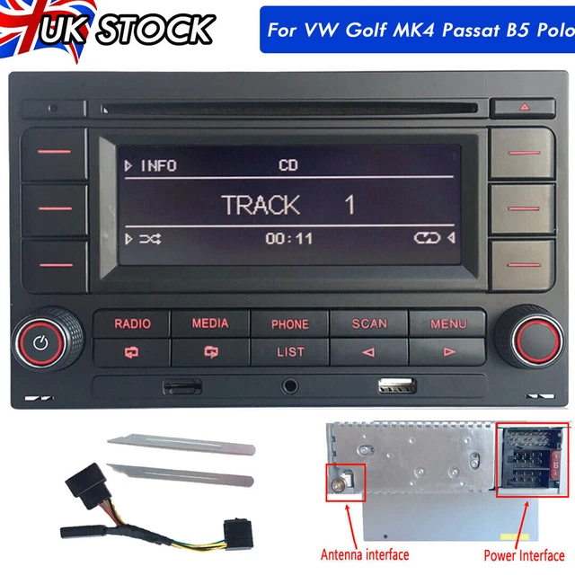 Car Radio RCN210 CD Player USB MP3 AUX Bluetooth For VW Golf MK4 Passat B5 Polo