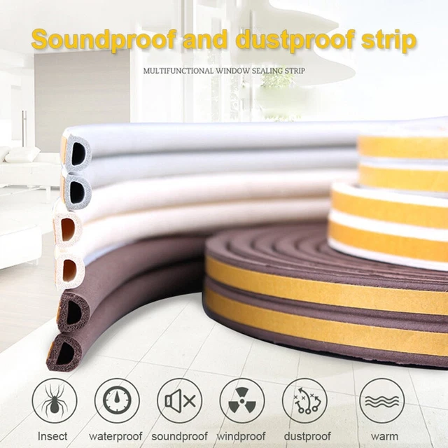 Práctico Sellado Hogar Tiras Autocoloración Resistente Lluvia Silicona +