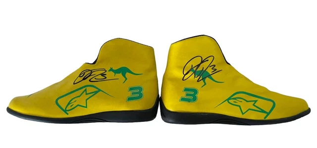 Daniel Ricciardo Signed *Pair* Australian F1 Boot Shoe EU34 with COA