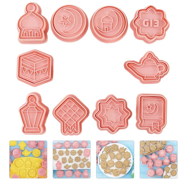 10 piezas prensa de galletas hágalo usted mismo moldes de sello molde de galletas molde de chocolate molde para hornear