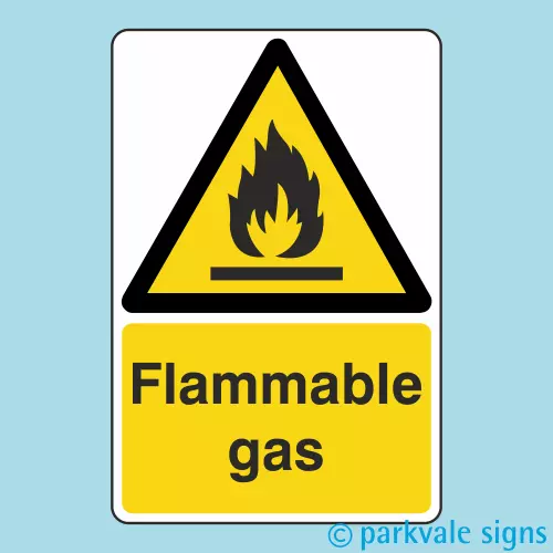 Flammable Gas Warning Sign