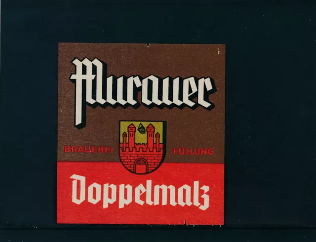 Bier Etikette Murauer Doppelmalz, Brauereifüllung  24/9/14