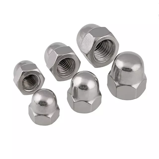 Left Hand Thread Acorn Cap Dome Nuts - 304 Stainless Steel M6 M8 M10 M12 M16 2