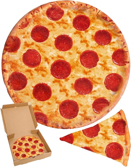 RAINBEAN Pizza Blanket, Realistic Funny Food Blankets, Novelty Nap Lightweight B