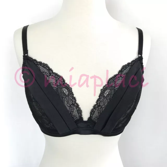 NWT Studio La Perla Lipstick Fever Underwire Bra #905480 Black 34D