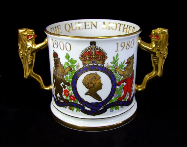 Paragon Fine Bone China - Loving Cup - 80th Birthday - Queen Mother.