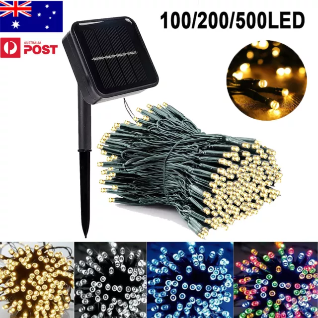 Solar Fairy String Lights 100-500 LED Outdoor Garden Christmas Party Tree Decor