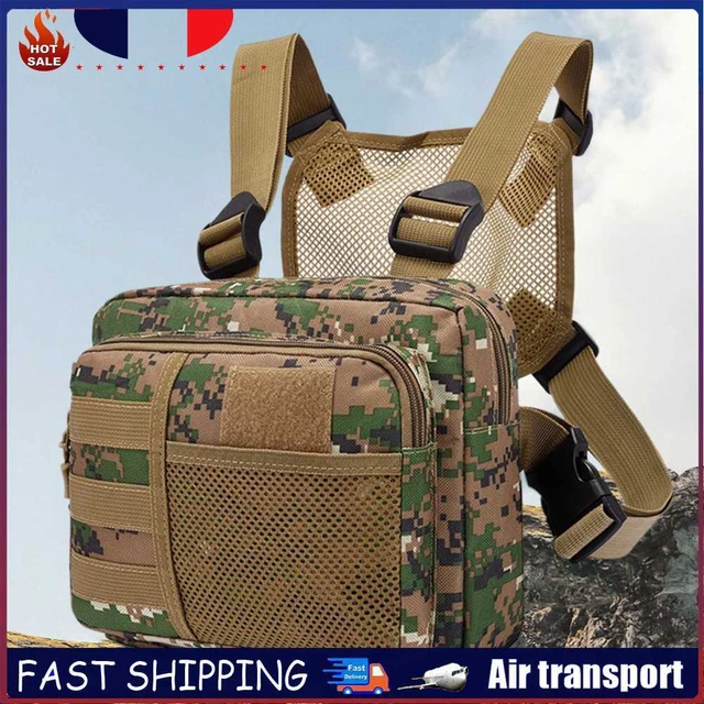 Men Chest Rig Bag Tactics Outdoor Vest Chest Bag Casual for Travel (Camouflage)