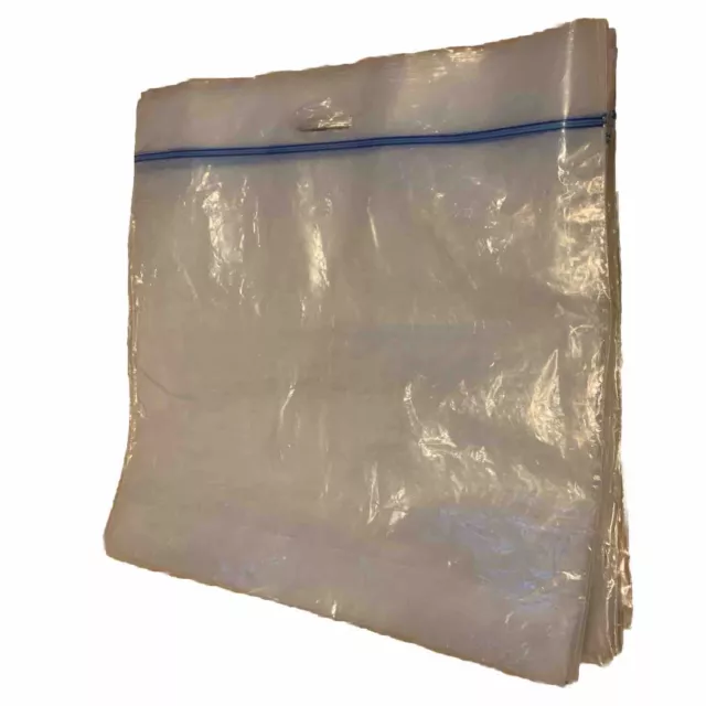 16 Reclosable Plastic Storage Bags 21''X24'' Clear Reseal JUMBO SZ Handles USED