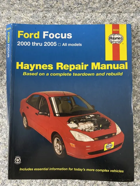 Ford Focus 2000 thru 2005 HAYNES 36034 REPAIR MANUAL All Models BOOK