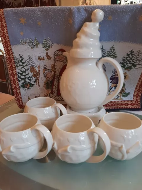 villeroy und boch weihnachten Kanne, Stövchen, Tassen