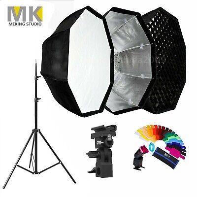 Octagon Softbox Bowen Mount Ombrello Griglia a nido d'ape STAND TREPPIEDE GEL Kit Filtro 