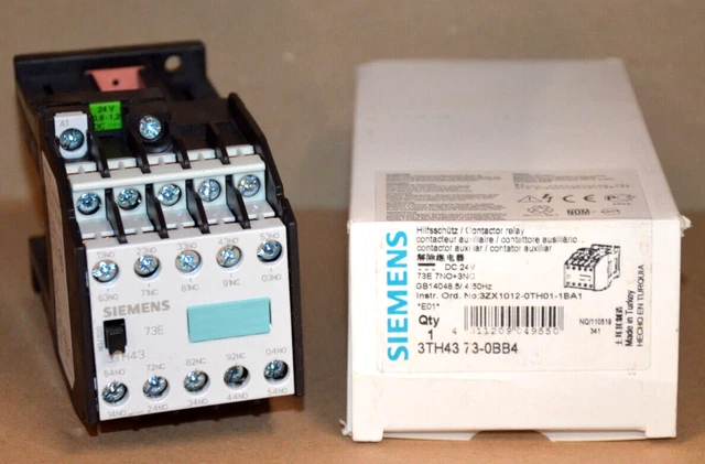 SIEMENS 3TH43 55-0BB4 Hilfsschütz DC 24V 0.8-1.1 Us 55E 5NO+5NC NEU SIEMENS 3TH43 55-0BB4 Hilfsschütz DC 24V 0.8-1.1 Us 55E 5NO+5NC NEU