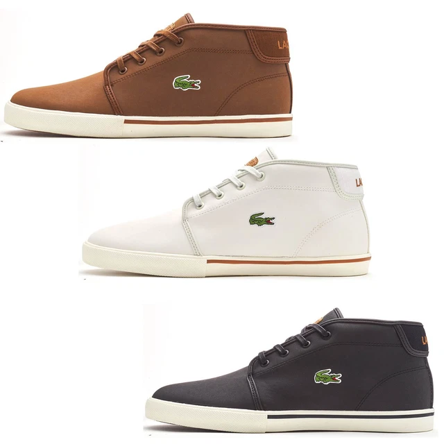 LACOSTE AMPTHILL 119 1 CMA Chukka Boots Hi Top Trainers in Black