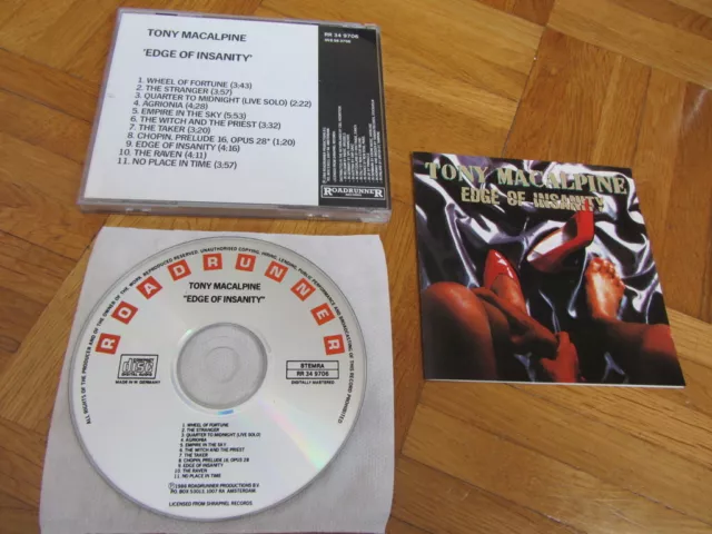 TONY MACALPINE Edge Of Insanity ALEMANIA original edición de CD sin código de barras roadrunner