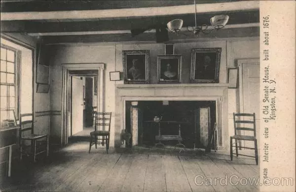 Kingston,NY Interior View of Old Senate House Rotograph Ulster County New York