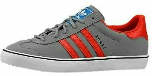 adidas Samoa Vulc J Junior Big Kid Shoe Grey / Red / White C77190 2