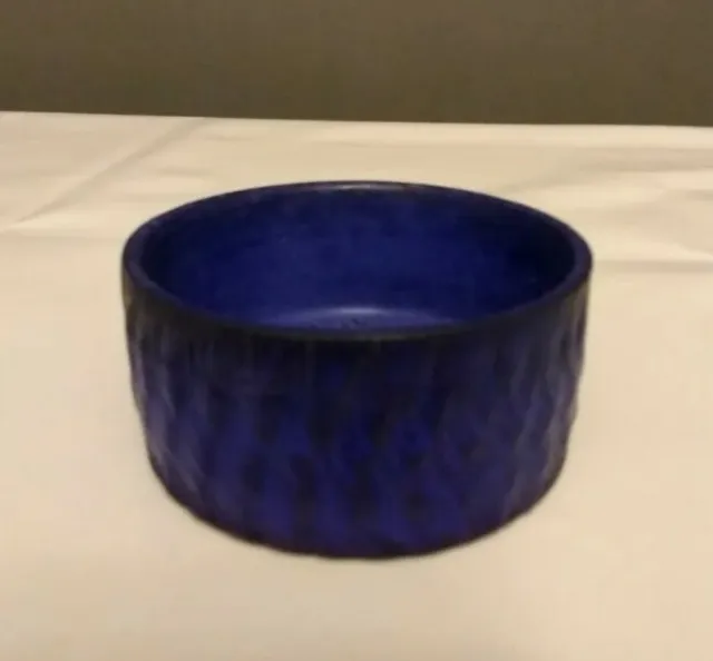 Blue Dish Tray Bowl Studio Pottery VTG Retro 60s 70s Ceramic German Scandi