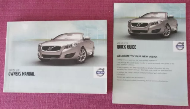 (2012 Model Year) Volvo C70 Owners Manual - User Guide - Handbook. (Nor 171)