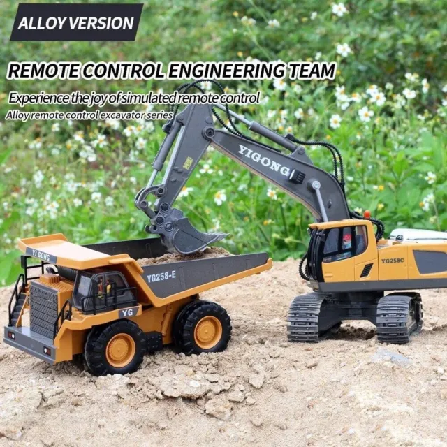 RC Alloy Excavator 23CH Remote Control Engineering Truck Car