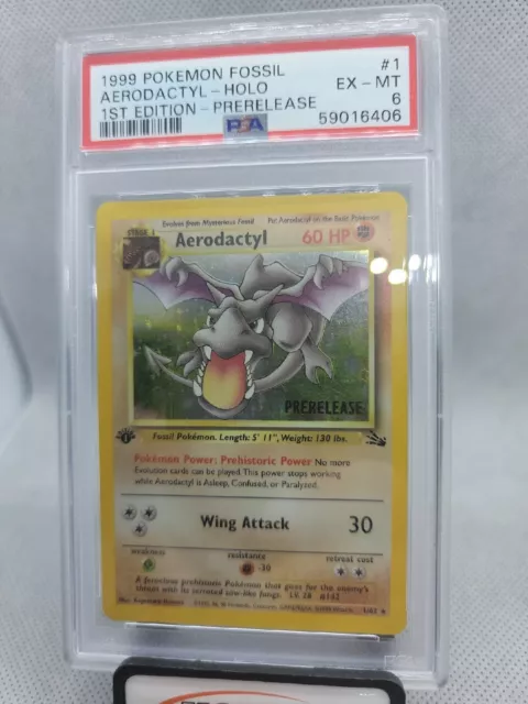 1999 Fossil #1 Aerodactyl - Holo (PSA 6 EX-MT)