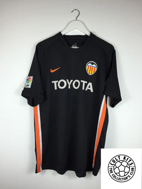 06-07 Valencia C.F. ユニ　アウェイblack NIKE L VALENCIA 06/07 AWAY Football Shirt (XL) Soccer Jersey Nike