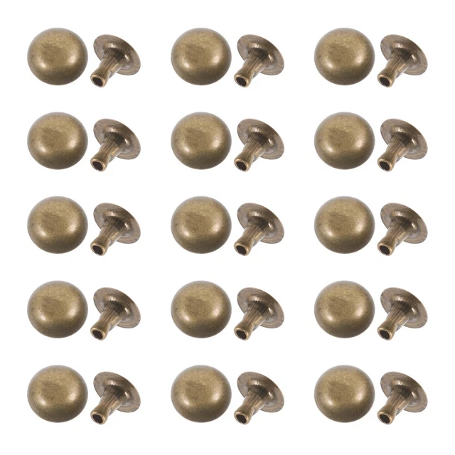 100 Pcs Clothing Punk Spikes Round Rivets Kit Metal DIY Screw Bags