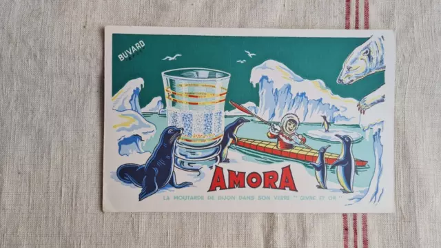 Ancien Buvard Publicitaire Amora