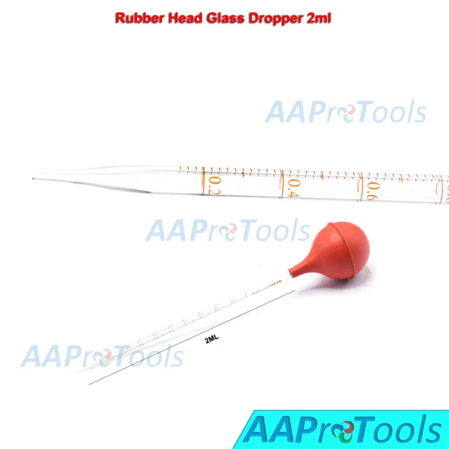 New Rubber Head Glass Dropper Graduated Scale Line Transfer Pipette-1x  DS-1441