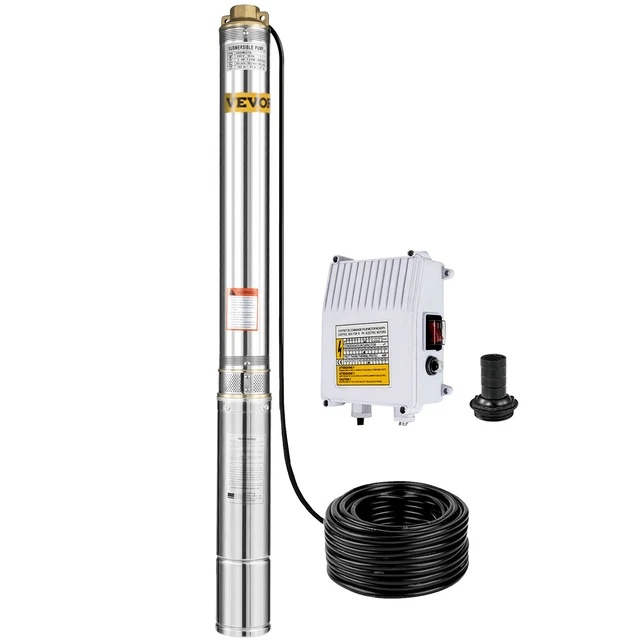 Solar Tiefbrunnenpumpe 24V 200W – Edelstahl, Bis Zu 30m Förderhöhe, Ideal Für Gartenbewässerung & Brunnen