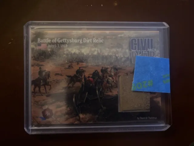 Battle Of Gettysburg 2022 Historic Autographs Civil War Dirt Relic Card
