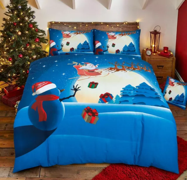 Set Piumoni di Natale Biancheria da letto 3D Regalo di Natale per Amati Posta Tracciata 3