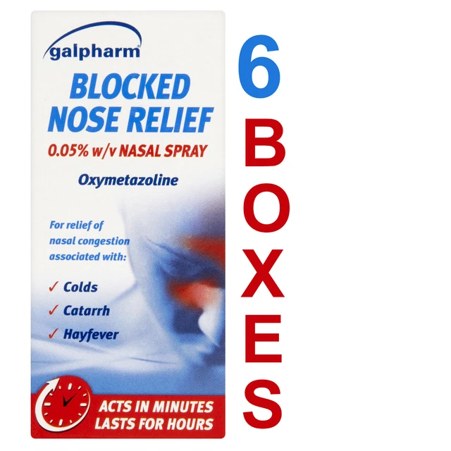 6 X GALPHRAM BLOCKED NOSE RELIEF NASAL SPRAY COLDS FLU HAY FEVER CATARRH £18.97 PicClick UK