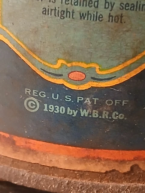 RARE Black Cane  Patch Syrup Tin Can AMERICANA Roddenberys Southern