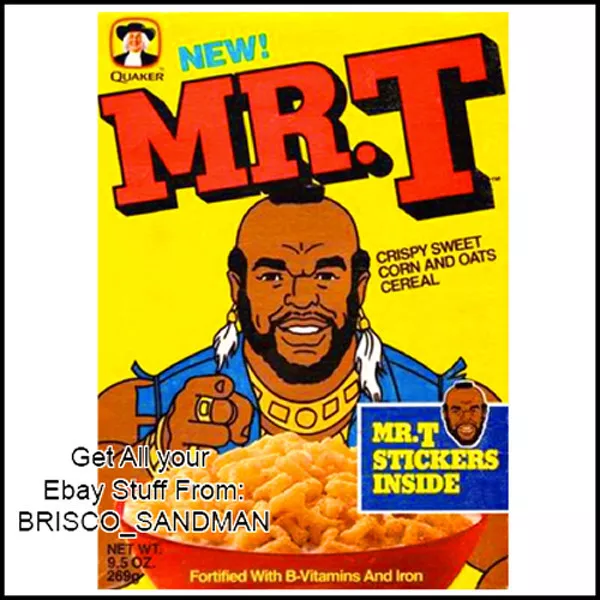 Fridge Fun Refrigerator Magnet Mr T BREAKFAST CEREAL BOX 80s A-Team Retro